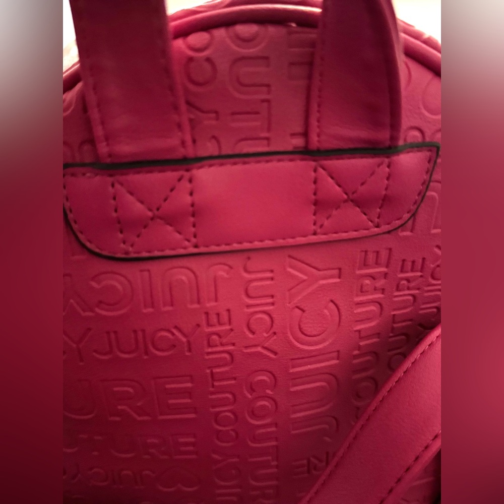 Juicy Couture Fuchsia Pink Mini Logo Backpack with Gold Hardware - Picture 9 of 16